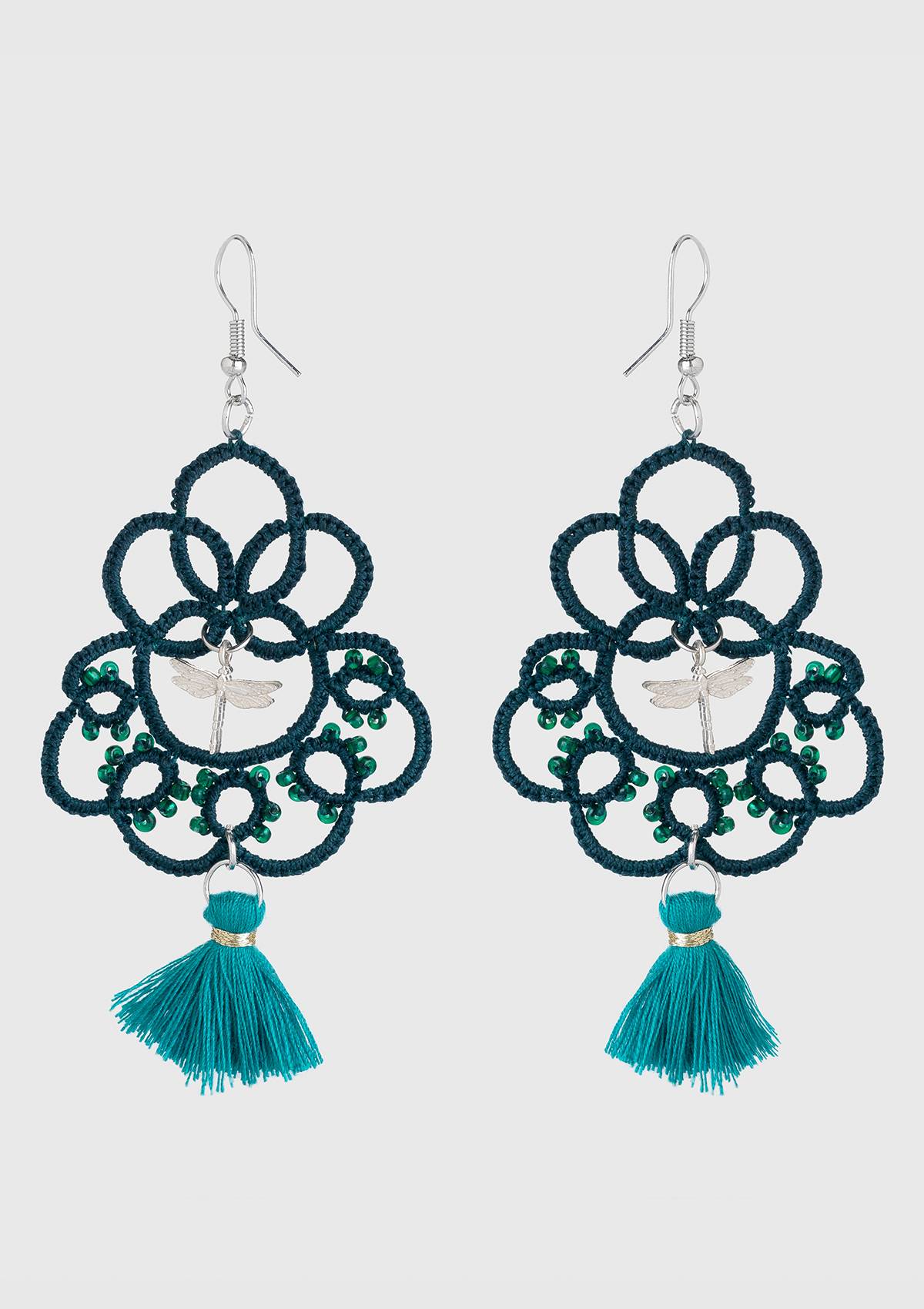 Dragonfly Crochet Earring