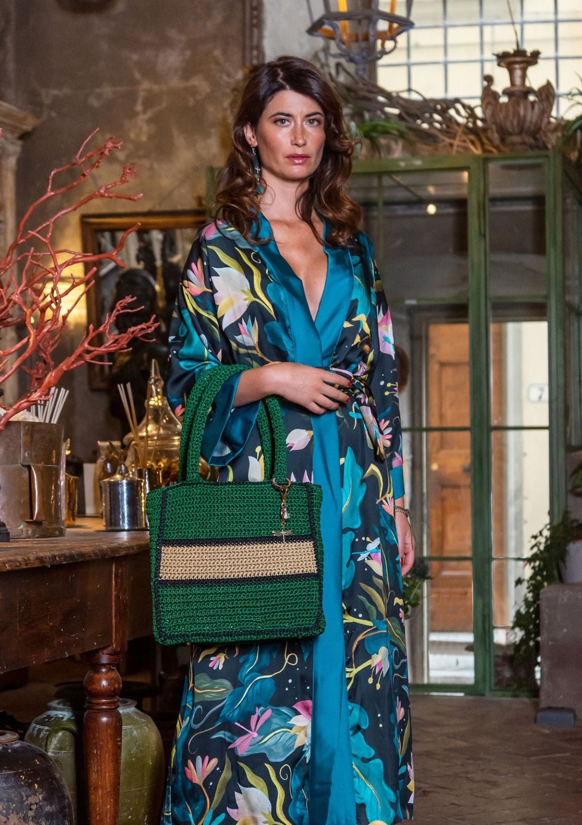 Kimono Lungo Rinascimento Libellula