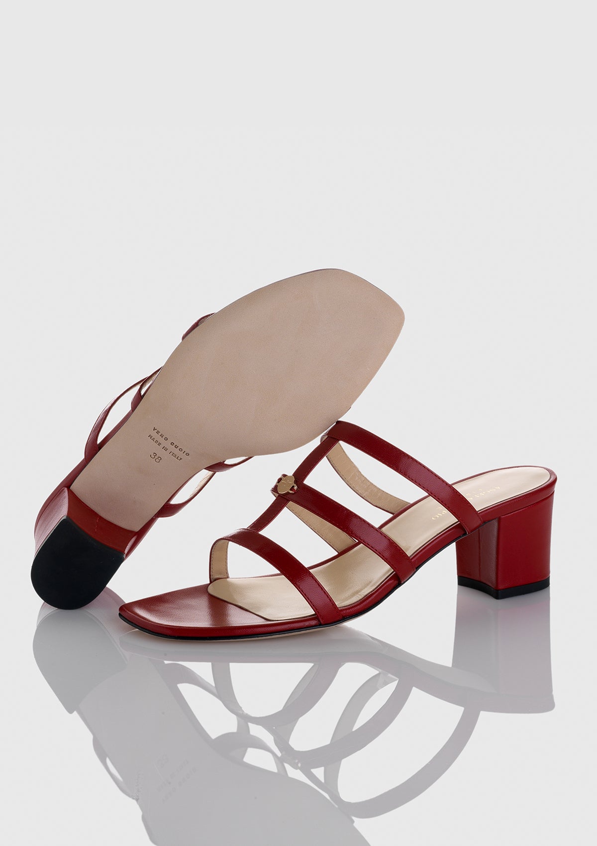 Sandalo Gemma Rosso Ciliegia